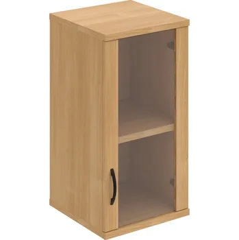 Policová skříň S 2 40 02 P H – Skříň policová dvéřová 76,8 × 40 cm - Dub , Dub , UCO – černá