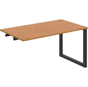 Psací stůl US O 1400 R – Stůl pracovní délky 140 cm, k řetězení - Olše , Černý kov