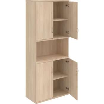 Policová skříň S 5 80 05 – Skříň policová dvéřová 192 × 80 cm - Akát , Akát , USN – Hobis