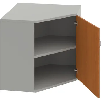 Policová skříň SRV 2 01 P – Skříň vnitřní roh pravá 76,8 cm - Třešeň , Šedá , USN – Hobis