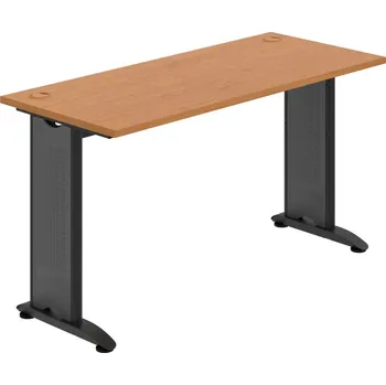 Psací stůl FE 1400 – Stůl pracovní rovný 140 cm, hl. 60 - Olše , Černý kov