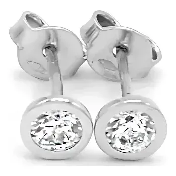 Náušnice Náušnice z bílého zlata se zirkonem1,10g