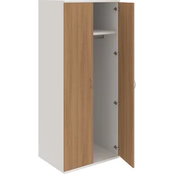 Policová skříň S 5 80 61 – Skříň šatní dvéřová 192 × 80 cm, hl. 60 cm - Višeň , Bílá , USN – Hobis