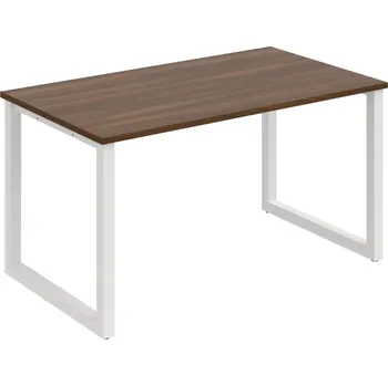 Psací stůl UJ O 1400 – Stůl jednací rovný délky 140 cm - Ořech , Bílý kov