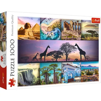 Puzzle Trefl TREFL PUZZLE PREMIUM Foto koláž Afrika 68x48cm skládačka 1000 dílků