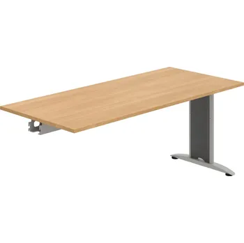 Jednací stůl FJ 1800 R – Stůl jednací řetězící rovný 180 cm - Dub , Šedý kov