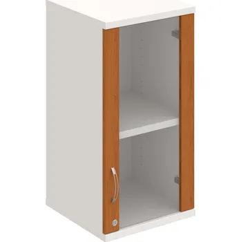 Policová skříň SZ 2 40 02 P H – Skříň policová dvéřová 76,8 × 40 cm - Třešeň , Bílá , USN – Hobis