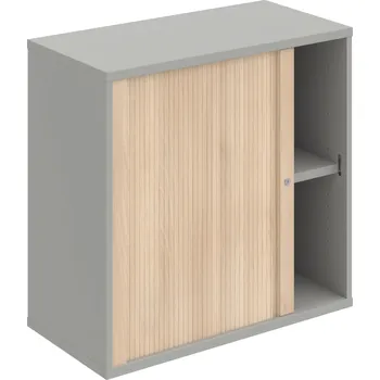 Policová skříň SZ 2 80 03 L – Skříň policová roletová levá 76.8 × 80 cm - Šedá , Akát