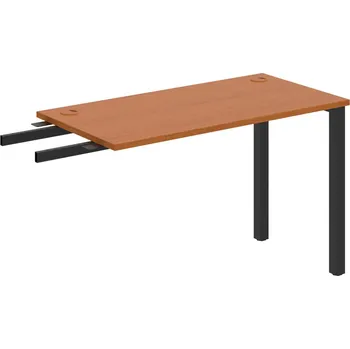 Psací stůl UE 1200 RU – Stůl pracovní délky 120 cm, hl. 60 cm, k řetězení - Třešeň , Černý kov