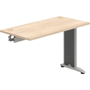 Psací stůl FE 1200 R – Stůl pracovní řetězící rovný 120 cm, hl. 60 cm - Akát , Šedý kov