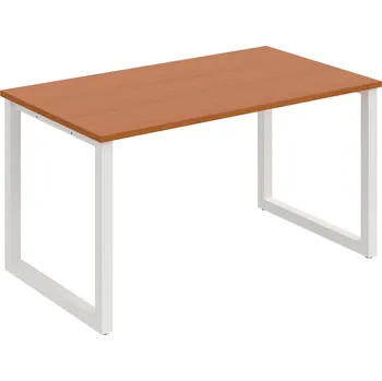 Psací stůl UJ O 1400 – Stůl jednací rovný délky 140 cm - Třešeň , Bílý kov