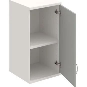 Policová skříň S 2 40 01 P H – Skříň policová dvéřová 76,8 × 40 cm - Šedá , Bílá , USN – Hobis