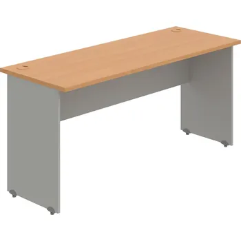 Psací stůl GE 1600 – Stůl pracovní rovný 160 cm, hl. 60 cm - Buk , Šedá
