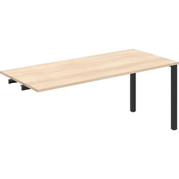 Psací stůl UJ 1800 R – Stůl jednací rovný délky 180 cm, k řetězení - Akát , Černý kov