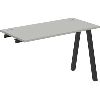 Psací stůl UE A 1200 R – Stůl pracovní délky 120 cm, hl. 60 cm, k řetězení - Šedá , Černý kov