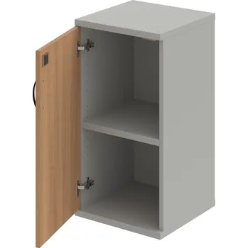 Policová skříň SZ 2 40 01 L – Skříň policová dvéřová 76,8 × 40 cm - Višeň , Šedá , UCO – černá