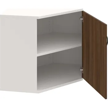 Policová skříň SRV 2 01 P – Skříň vnitřní roh pravá 76,8 cm - Ořech , Bílá , UCO – černá