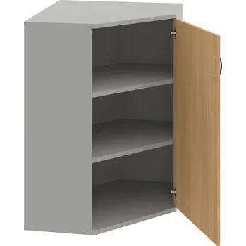 Policová skříň SRV 3 01 P – Skříň vnitřní roh pravá 115,2 cm - Dub , Šedá , UCO – černá