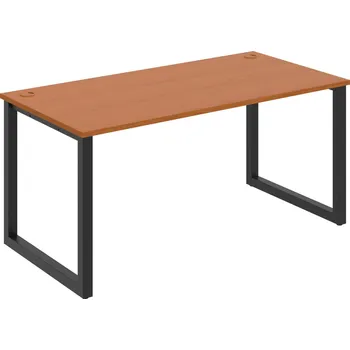 Psací stůl US O 1600 – Stůl pracovní délky 160 cm - Třešeň , Černý kov