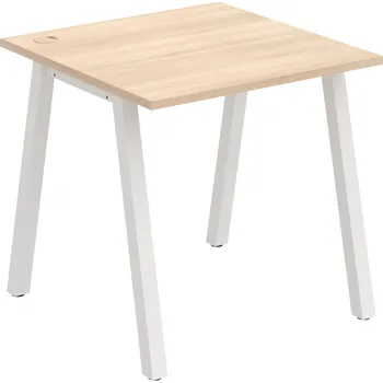 Psací stůl US A 800 – Stůl pracovní délky 80 cm - Akát , Bílý kov