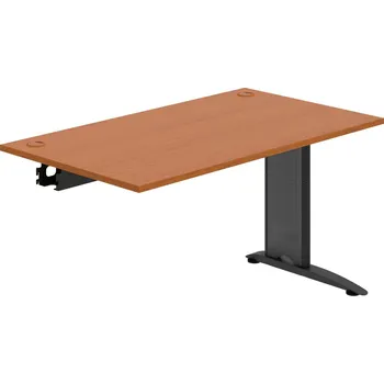 Psací stůl FS 1400 R – Stůl pracovní řetězící rovný 140 cm - Třešeň , Černý kov