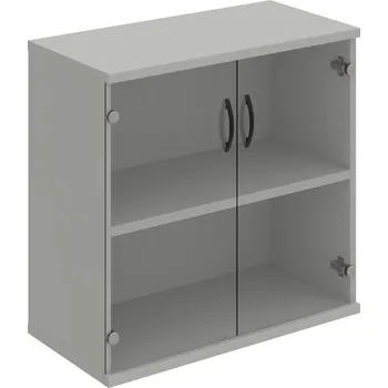 Policová skříň S 2 80 04 – Skříň policová dvéřová 76,8 × 80 cm - Čiré , Šedá , UCO – černá