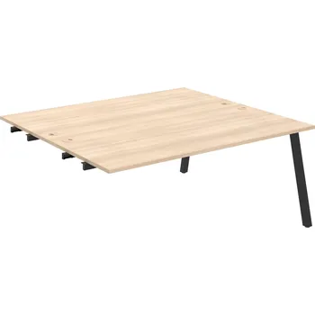 Psací stůl USD A 1800 R – Stůl pracovní 180 × 160 cm, k řetězení - Akát , Černý kov