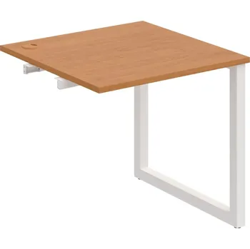 Psací stůl US O 800 R – Stůl pracovní délky 80 cm, k řetězení - Olše , Bílý kov