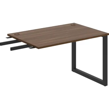 Psací stůl US O 1200 RU – Stůl pracovní délky 120 cm, k řetězení - Ořech , Černý kov