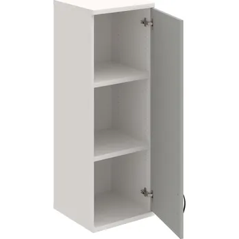Policová skříň S 3 40 01 P H – Skříň policová dvéřová 115,2 × 40 cm - Šedá , Bílá , UCO – černá
