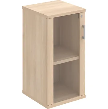 Policová skříň SZ 2 40 02 L – Skříň policová dvéřová 76,8 × 40 cm - Akát , Akát , USH – hranatá