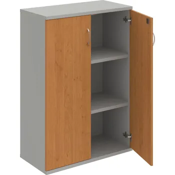 Policová skříň SZ 3 80 01 – Skříň policová dvéřová 115,2 × 80 cm - Olše , Šedá , USN – Hobis