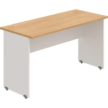 Psací stůl GE 1400 – Stůl pracovní rovný 140 cm, hl. 60 cm - Dub , Bílá