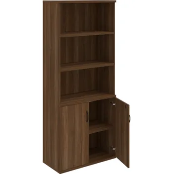 Policová skříň SZ 5 80 03 – Skříň policová dvéřová 192 × 80 cm - Ořech , Ořech , UCO – černá