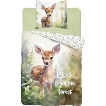 Povlečení Povlečení bavlněné, Srneček, 140 x 200cm + 70 x 80 cm