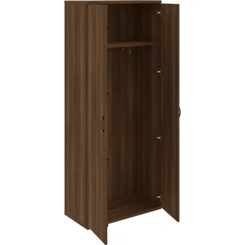 Policová skříň S 5 80 01 – Skříň šatní dvéřová 192 × 80 cm - Ořech , Ořech , UCO – černá