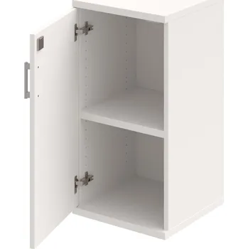 Policová skříň SZ 2 40 01 L – Skříň policová dvéřová 76,8 × 40 cm - Bílá , Bílá , USH – hranatá