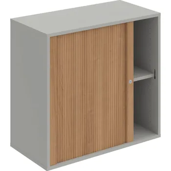 Policová skříň DZ 2 80 03 L – Skříň polic rolet levá 74 × 80 cm - Šedá , Višeň