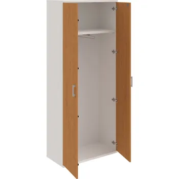 Šatní skříň SZ 5 80 01 – Skříň šatní dvéřová 192 × 80 cm - Olše , Bílá , USH – hranatá