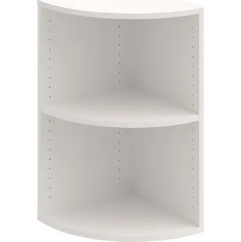 Policová skříň DR 2 L – Skříň vnější roh levý 74 cm - Bílá