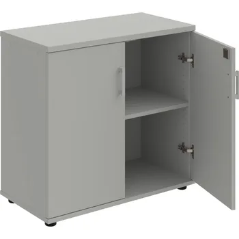 SPZ 80 40 – Skříňka ke stolu, zavřená, š. 80 cm - Šedá , Šedá , USH – hranatá