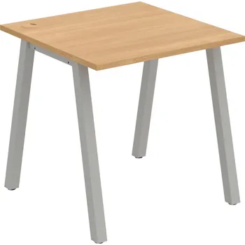 Psací stůl US A 800 – Stůl pracovní délky 80 cm - Dub , Šedý kov