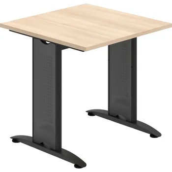 Jednací stůl FJ 800 – Stůl jednací rovný 80 cm - Akát , Černý kov