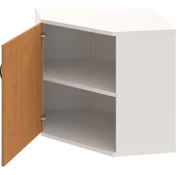 Policová skříň SRV 2 01 L – Skříň vnitřní roh levá 76,8 cm - Olše , Bílá , UCO – černá