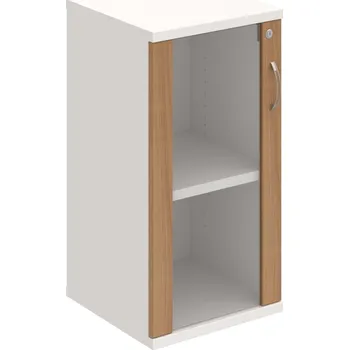 Policová skříň SZ 2 40 02 L – Skříň policová dvéřová 76,8 × 40 cm - Višeň , Bílá , USN – Hobis