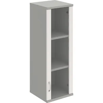 Policová skříň S 3 40 02 P H – Skříň policová dvéřová 115,2 × 40 cm - Bílá , Šedá , USN – Hobis