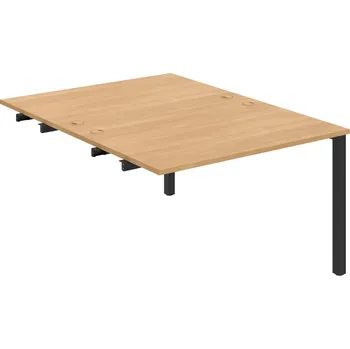 Psací stůl USD 1200 R – Stůl pracovní 120 × 160 cm, k řetězení - Dub , Černý kov