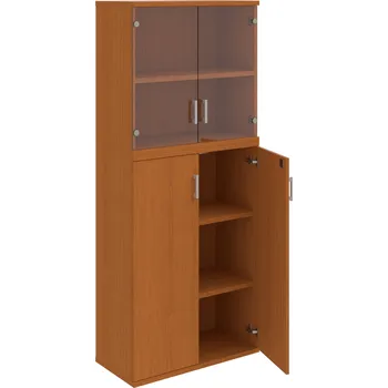 Policová skříň SZ 5 80 11 – Skříň policová dvéřová 192 × 80 cm - Třešeň , Třešeň , USH – hranatá