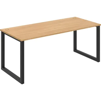 Psací stůl US O 1800 – Stůl pracovní délky 180 cm - Dub , Černý kov