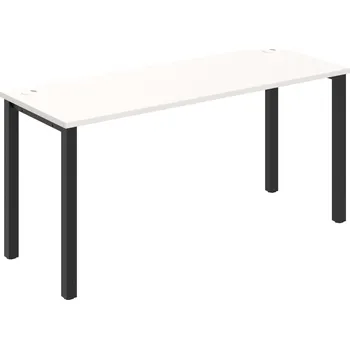 Psací stůl UE 1600 – Stůl pracovní délky 160 cm, hl. 60 cm - Bílá , Černý kov